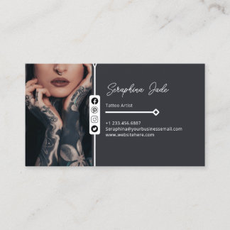 Affärskortet Personal Tattoo Artist Visitkort