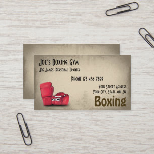 Affärskortet Personal Trainer Boxer Gym Visitkort