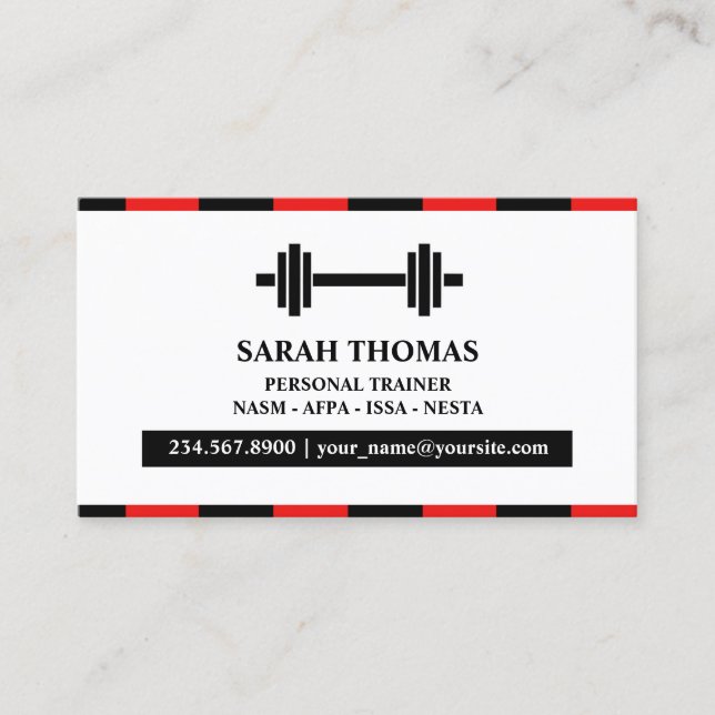Affärskortet Personal Trainer Fitness Visitkort (Framsida)