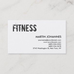 Affärskortet Personal Trainer Grått Black White Visitkort