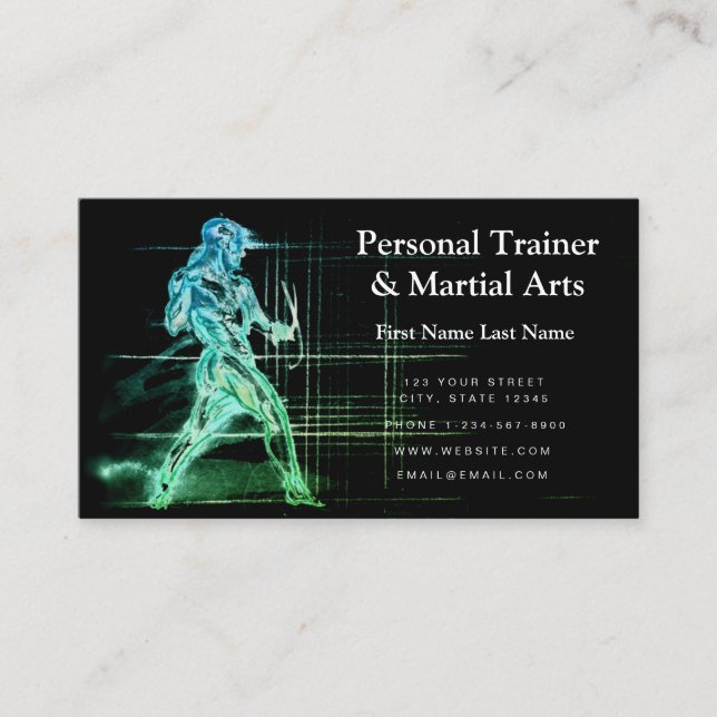Affärskortet Personal Trainer & Martial Arts Visitkort (Framsida)
