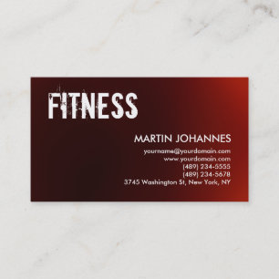 Affärskortet Personal Trainer Red White Visitkort