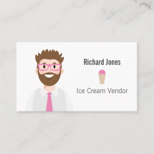 Affärskortet personlig Ice Cream Vendor Avatar Visitkort