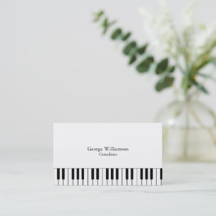 Affärskortet personlig Piano Nycklar Instruments Visitkort