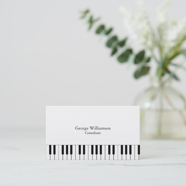 Affärskortet personlig Piano Nycklar Instruments Visitkort (Stående Fram)