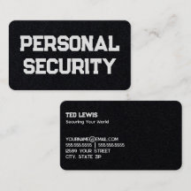 Affärskortet Personlig säkerhet