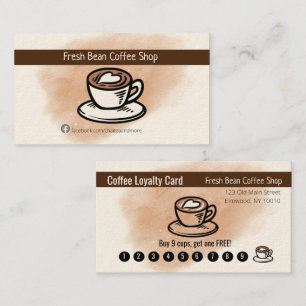 Affärskortet personlig Small Coffee Shop Visitkort