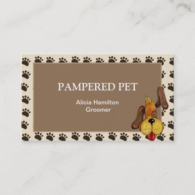 Affärskortet Pet Groomer/ Vet Visitkort (Framsida)