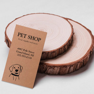 Affärskortet Pet Shop Kraft Visitkort