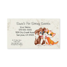 Affärskortet Pet Sitta Service