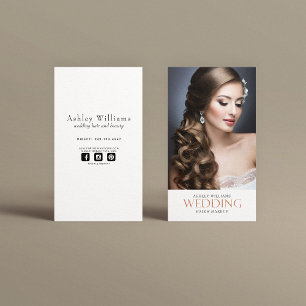 Affärskortet Photo Bröllop Hair & Makeup Visitkort