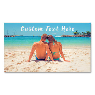 Affärskortet Photo Magnet med Anpassningsbar Text