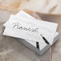 Affärskortet Pianist för kostnadsfritt handskrifts