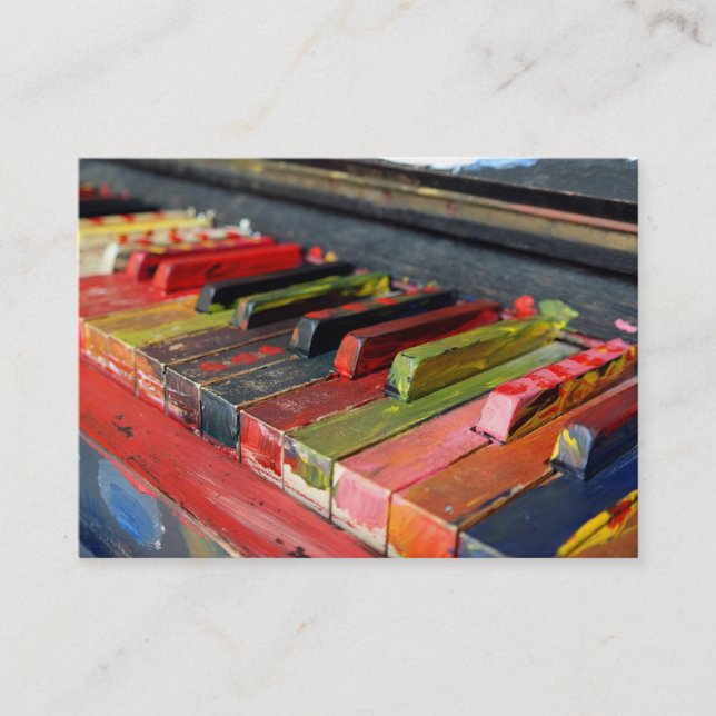 Affärskortet Piano eller Music Lesson Visitkort (Framsida)