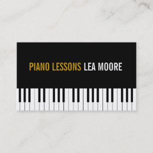 Affärskortet Piano Lessons Music Instructions Visitkort