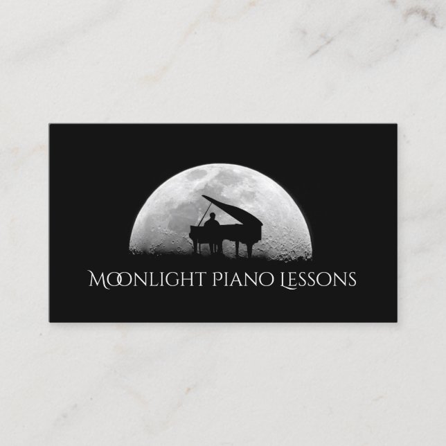 Affärskortet Piano Lessons, Music, Instruments Visitkort (Framsida)
