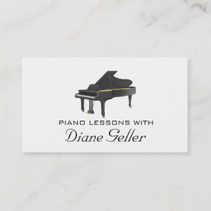 Affärskortet Piano Lessons Music Lärare Visitkort