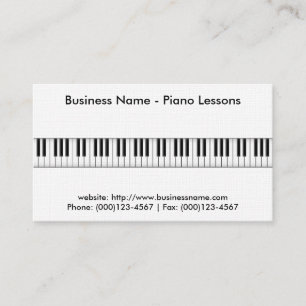 Affärskortet Piano Lessons: Piano 3D-modell Visitkort