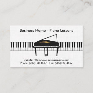 Affärskortet Piano Lessons: Piano 3D-modell Visitkort