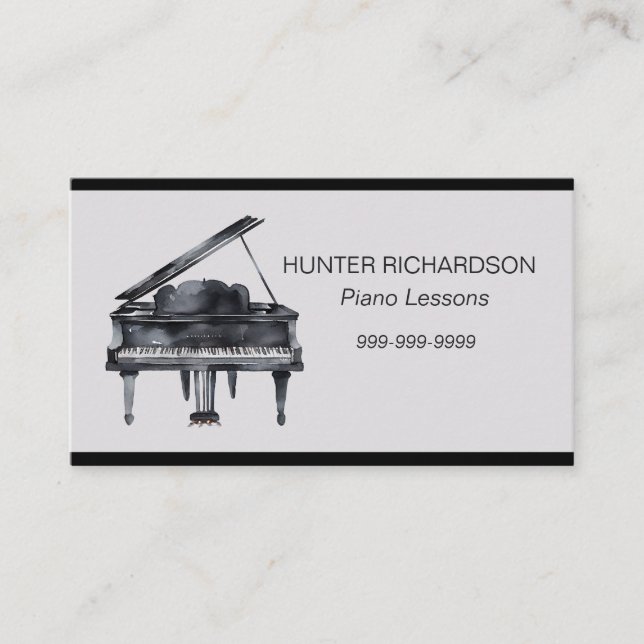 Affärskortet Piano Lessons Visitkort (Framsida)