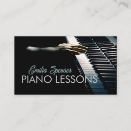 Affärskortet Piano Music Teacher Black Visitkort