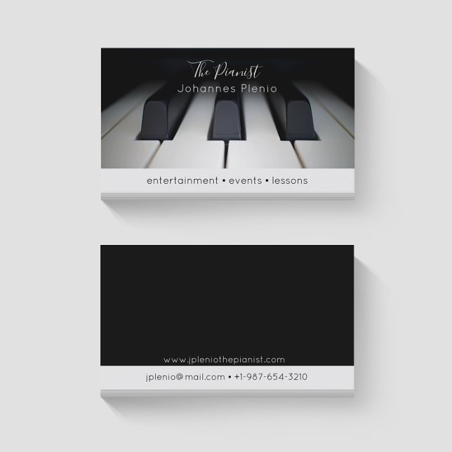 Affärskortet Piano Nycklar Pianist Visitkort (Skapare uppladdad)