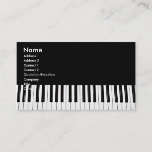Affärskortet Piano Nycklar Visitkort