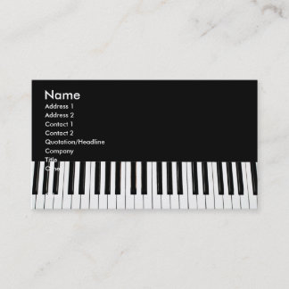 Affärskortet Piano Nycklar Visitkort