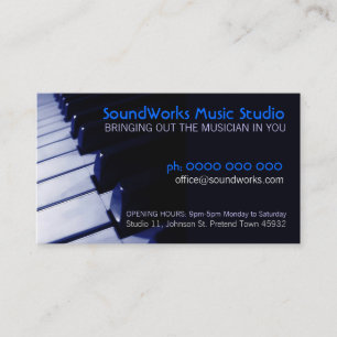 Affärskortet Piano Tangentbord Music Rådkort