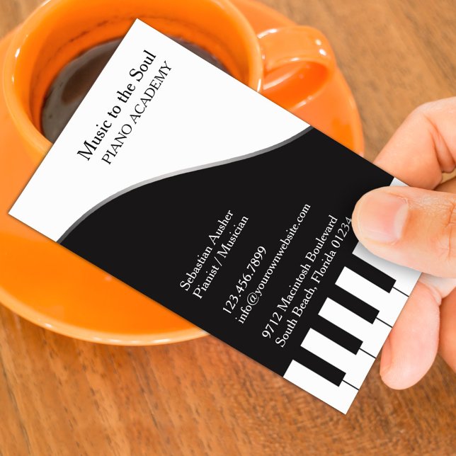 Affärskortet Piano Teacher Visitkort (Skapare uppladdad)