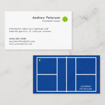 Affärskortet Pickleball Coach Blue Court