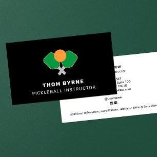 Affärskortet Pickleball Coach Square Visitkort