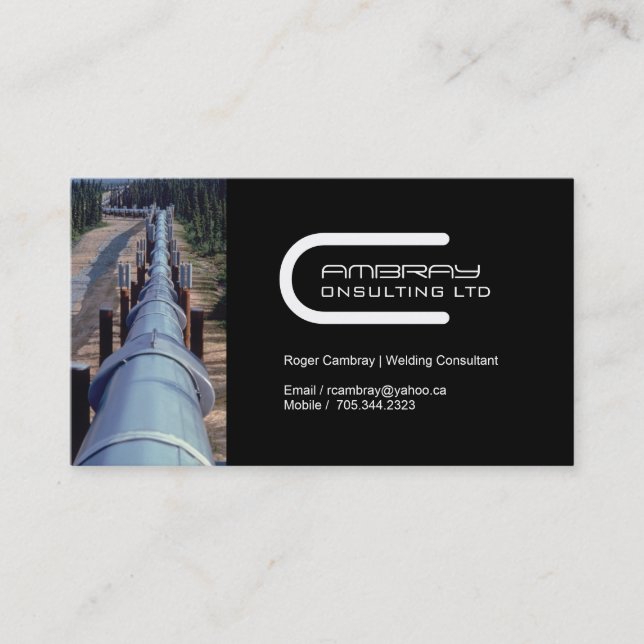 Affärskortet Pipeline Welder Visitkort (Framsida)