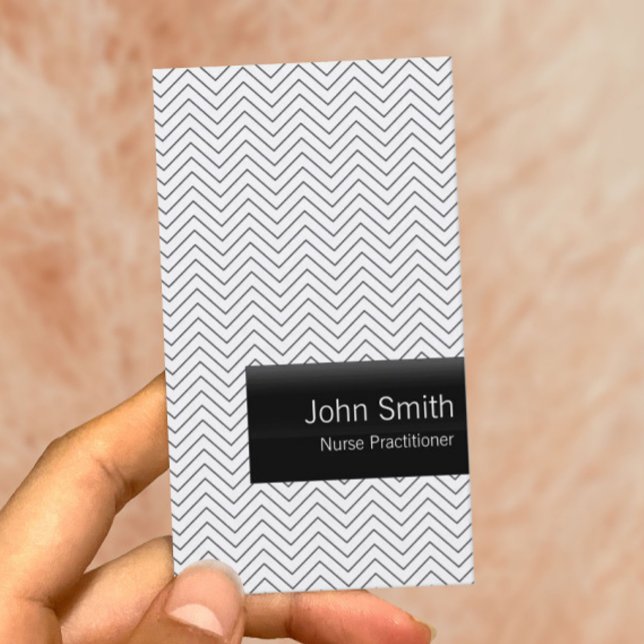 Affärskortet Plain Chevron Nurse Practitioner Visitkort (Skapare uppladdad)