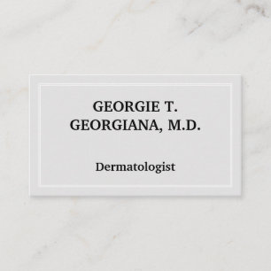 Affärskortet Plain Dermatolog Visitkort