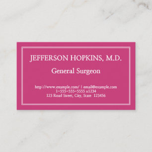 Affärskortet Plain General Surgeon Visitkort