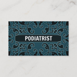 Affärskortet Podiatrist Teal Damask Visitkort