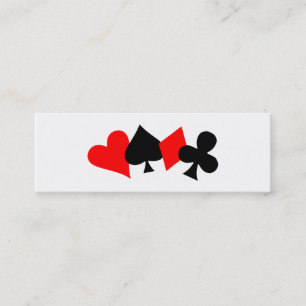Affärskortet Poker-bokmärke Mini Visitkort