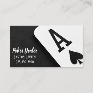 Affärskortet Poker Dealer Casino Visitkort