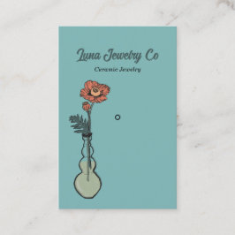Affärskortet Poppy Blommigt Jewelry Pin Visitkort