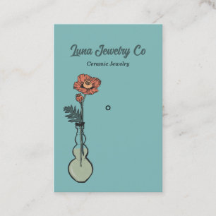 Affärskortet Poppy Blommigt Jewelry Pin Visitkort
