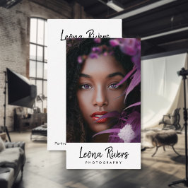 Affärskortet porträtt QR-kodfotograf Visitkort