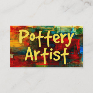 Affärskortet Pottery Artist i Paint Visitkort