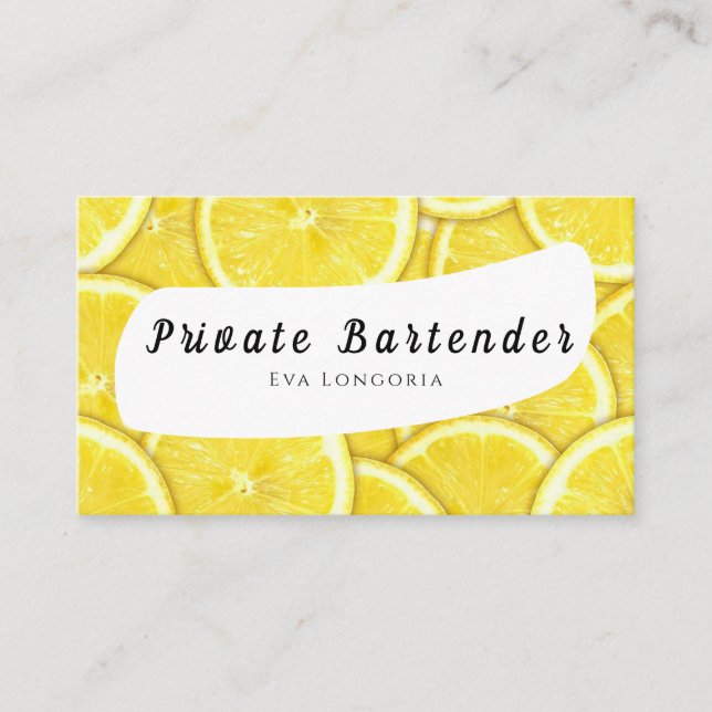 Affärskortet Private Bartender Visitkort (Framsida)
