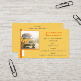 Affärskortet Private Buss Driver Gult School Buss Visitkort