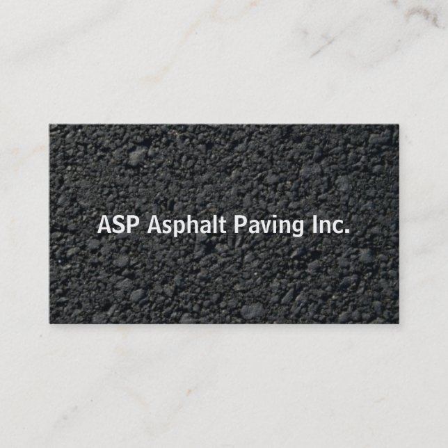 Affärskortet professionell Asphalt Pave Company Visitkort (Framsida)