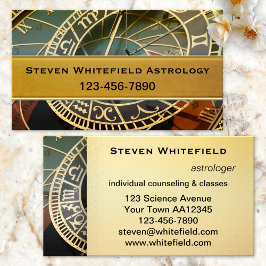 Affärskortet professionell Astrologer Visitkort
