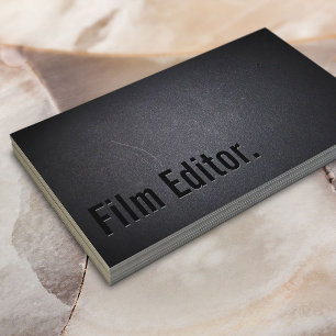 Affärskortet Professionell Black out Film Editor Visitkort