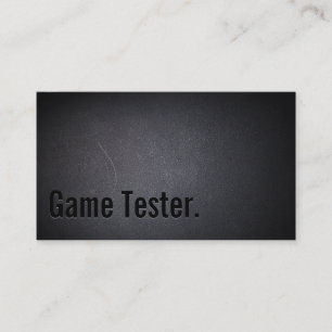 Affärskortet Professionell Black Out Game Testing Visitkort