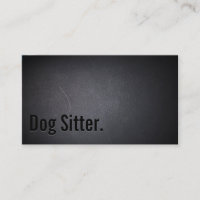 Affärskortet professionell Black Out Hund Sitter
